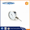 bottom connecting promotional outdoor bimetal pipe long stem thermometer