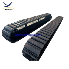 70 Tons mobile crusher machinery parts crawler rubber pad undercarriage with steel track
