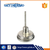 full stainless steel 304 material water testing boiler bimetal 120c thermometer