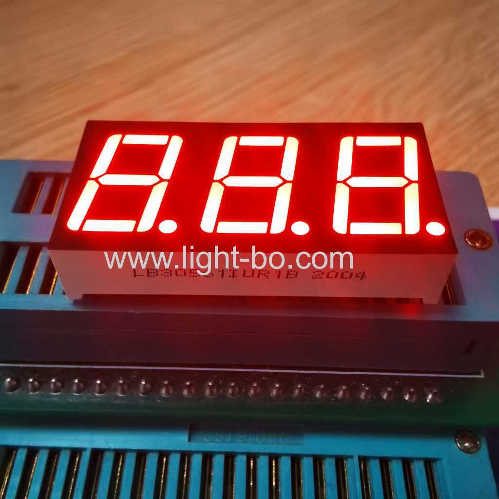 Ultra bright Red Triple Digit 0.56" Common Anode 7 Segment LED Display for Instrument Panel