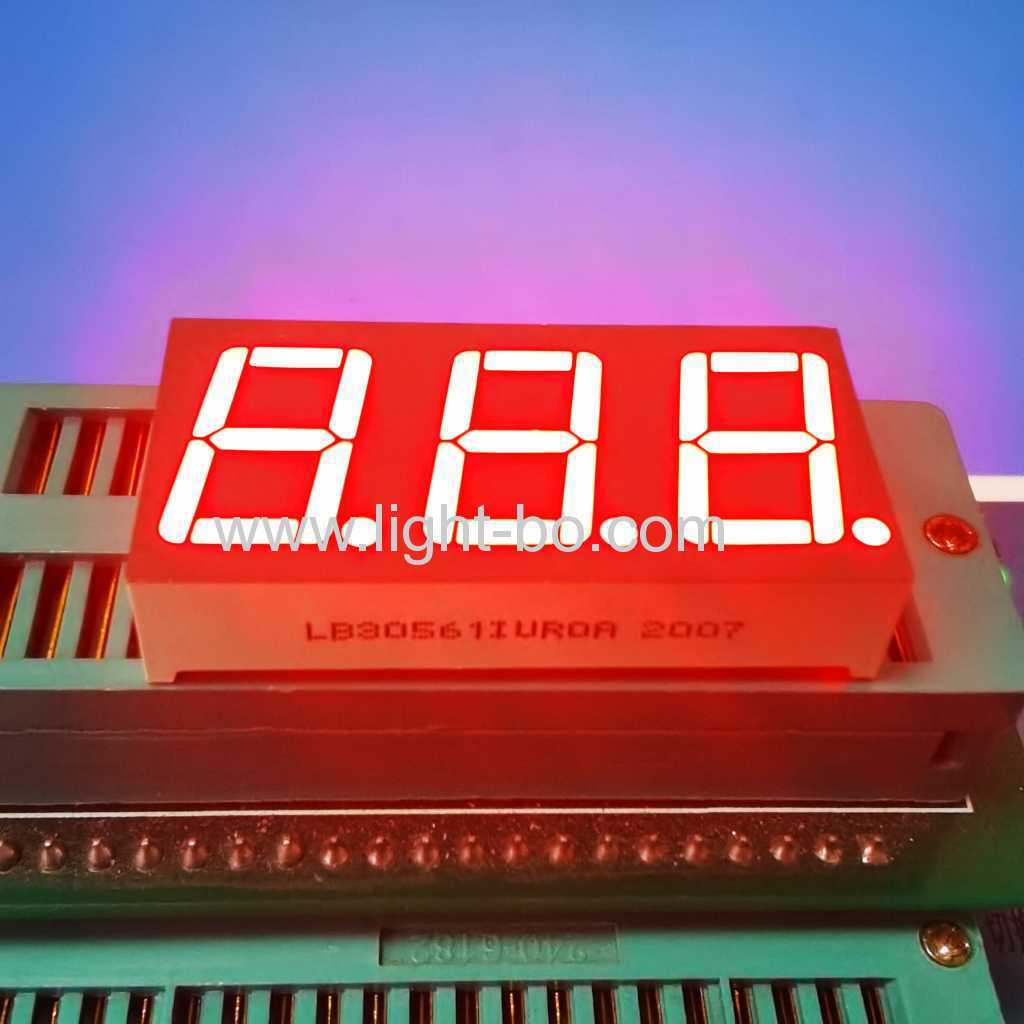 0.56" Triple Digit 7 Segment LED Display Common Anode Ultra bright Red For Temperature Control