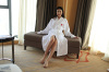 Bathrobe suppliers hotel white waffle women robes wholesale