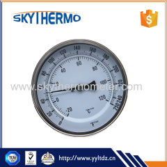 Full stainless steel Standard dial boiler bimetal thermometer