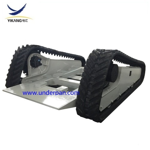 Fire fighting robot machinery triangle rubber track undercarriage