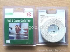 2.5cm Wx3.3m L Wall&Counter Caulk Strip Tape White