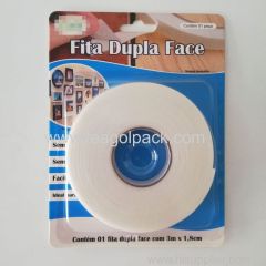 1.8cm Wx3m L Double Side EVA Foam Tape White