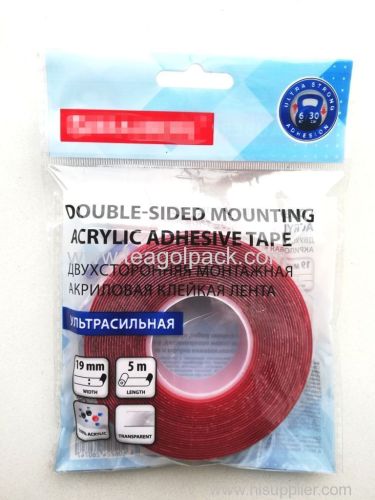 19mm Wx5m L Double Sided Mounting Acrylic Adhesive Tape Clear..Release Film: Red+Acrylic Foam Based.