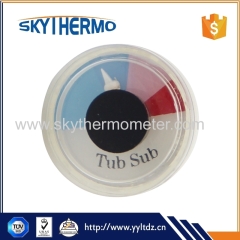 industrial bimetal hot water pressure thermometer bimetal pot use needle thermometer plastic type round thermometer