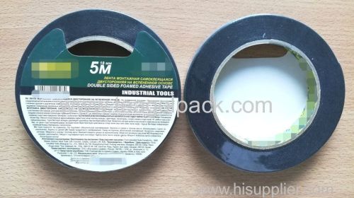 19mm Wx5m L Double Sided Adhesive Foam Tape ..Release Film: Green+Black Foam Tape