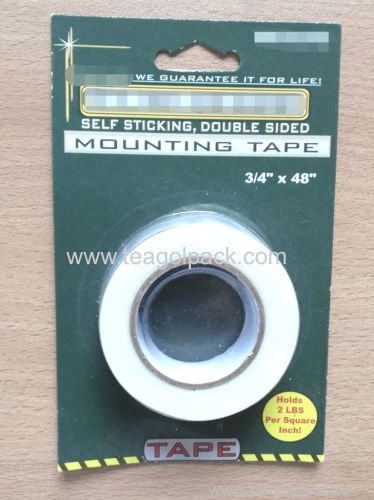 3/4  Wx48  L Double Sided Foam Mounting Tape ..Release Film: White+White Foam Tape