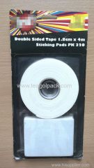 1.8cm Wx4m L Double Sided Foam Mounting Tape+Sticking Pads PK320 ..Release Film: White+White Foam Tape