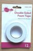 12mm Wx2m L Double Sided Adhesive Foam Tape ..Release Film: White+White Foam Tape