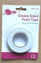 12mm Wx2m L Double Sided Adhesive Foam Tape ..Release Film: White+White Foam Tape
