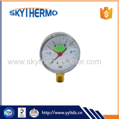 radial abs case manometer pressure gauge with lower mount connection