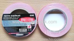 12mm Wx5m L Double Sided Adhesive Foam Tape ..Release Film: Red+White Foam Tape