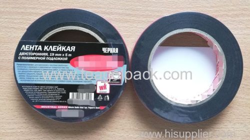 19mm Wx5m L Double Sided Adhesive Foam Tape ..Release Film: Red+Black Foam Tape