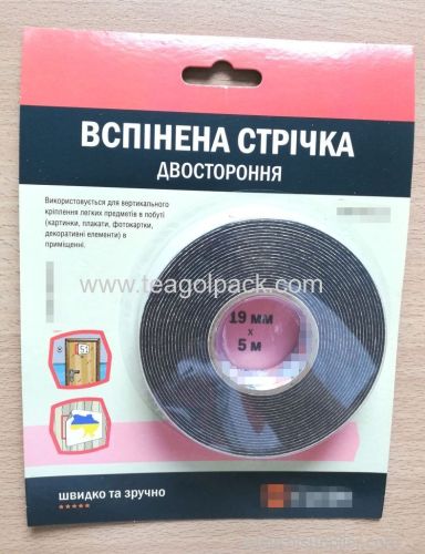 19mm Wx5m L Double Sided Adhesive Foam Tape ..Release Film: White+Black Foam Tape