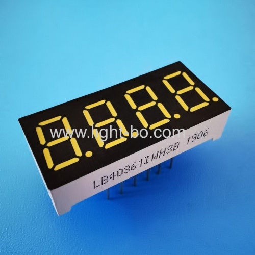 Ultra bright white 4 Digit 0.36  7 Segment LED Display common anode for instrument panel