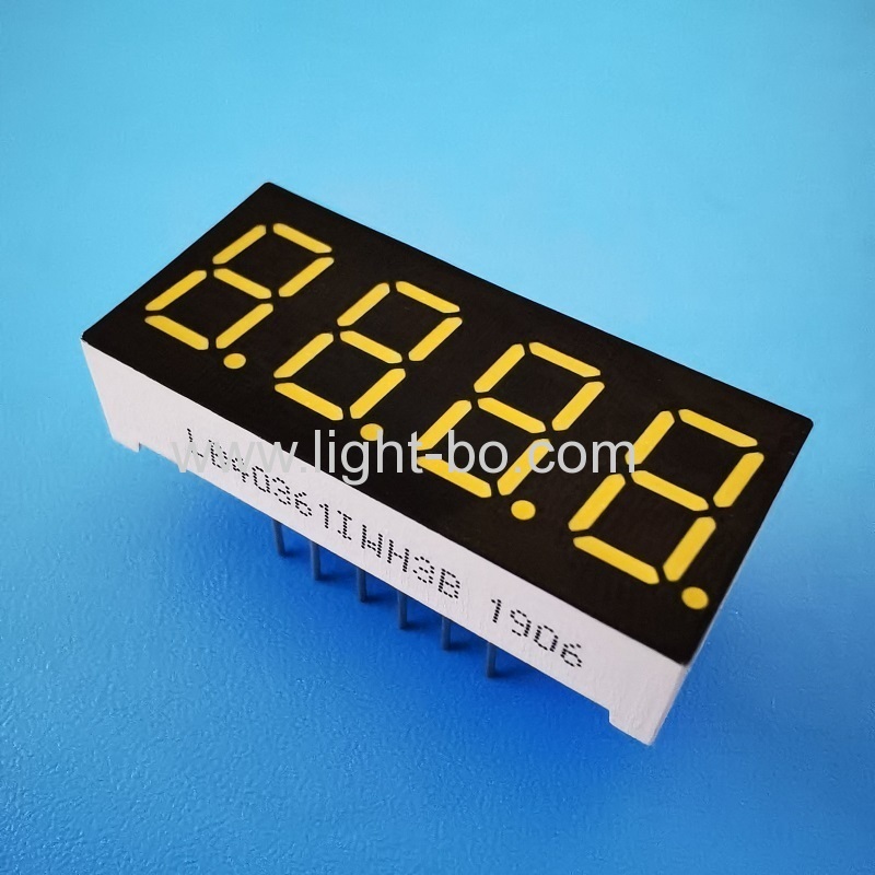 Ultra bright white 4 Digit 0.36" 7 Segment LED Display common anode for instrument panel