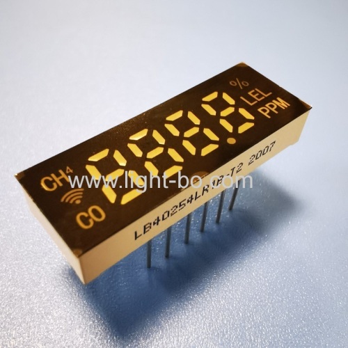 Ultra thin Small size Ultra Red 6.2mm 4 Digit 7 Segment LED Display common cathode for Fire System