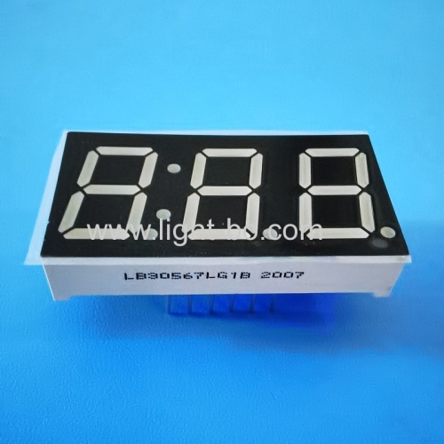 Pure Green 7 Segment LED Display 0.56  3 Digit Common Cathode for Instrument Panel