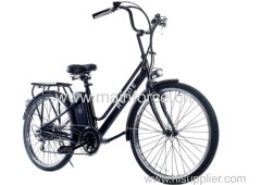 with rattan basket Electric Bike