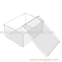 High quality custom clear high quality luxury acrylic transparent shoe storage box