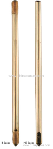Copper Bond Earth Rod M14 X 1200MM Length with copper coupling drive head and earth clamp