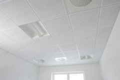 Washable Fireproof Acoustic Fiberglass Plaster Panel With perforated board