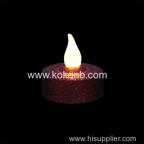 Festival decorated flameless bright tea light led candles 6pcs