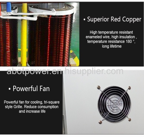 Pure Copper Three Phase Step Up 220V to 380V Isolation Transformer 50KVA