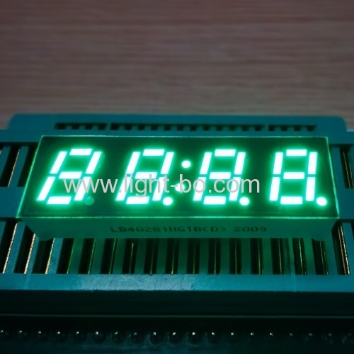 High Brightness 4 Digit 0.28inch common anode pure green small size 7segment led clock display