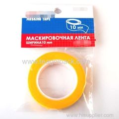 10mmx18M Washi Tape Plastic Core Yellow (Masking Tape)