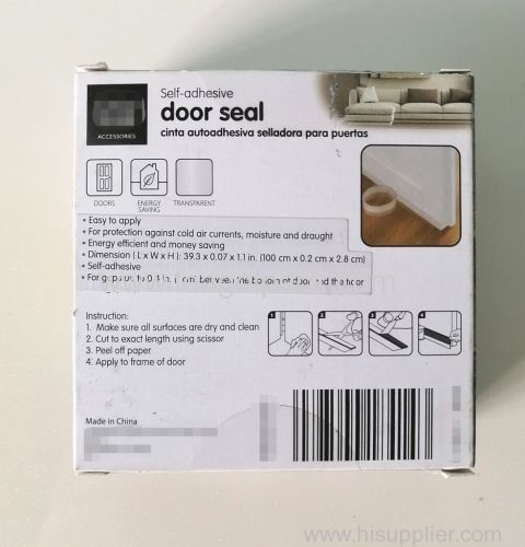2.8cm Wx100cm L Self-Adhesive Door Seal Strip
