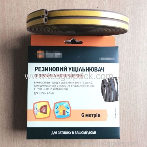 D-Profile Self-Adhesive Rubber Seal Strip 6M(3mx2rolls)L Brown.