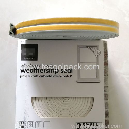 P-Profile Self-Adhesive Weatherstrip Seal 10M(5Mx2rolls)L White.