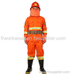Orange forest fireman flame retardant protective suit