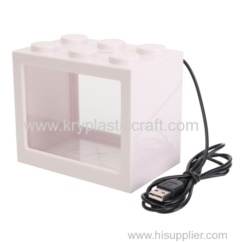 2020 New Product Lego Design Led Aquarium Plastic Fish Tank Wholesale