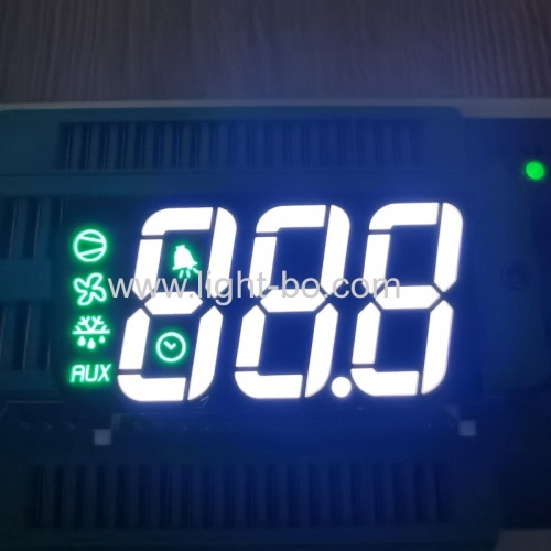 Ultra white & Pure Green 0.67inch Triple Digit 7 Segment LED Display for Refrigerator Control