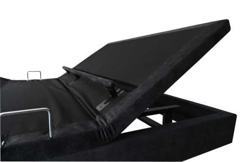 Massage adjustable bed with headtilt Lumbar support USB charging led lighting