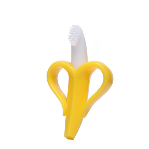 Banana shape Infant Toothbrush Food Grade baby teething toys