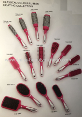 High quality hair brushes classical colour rubber coating collection salon hair brushes beauty accessories home supplies