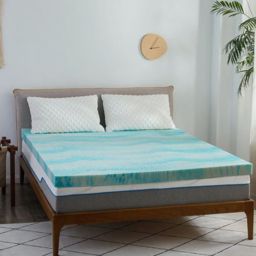 Custom Full Queen Size Cooled Gel Infused Memory Foam Mattress Bed Topper