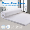 Healthy bamboo cover memory foam mattress topper