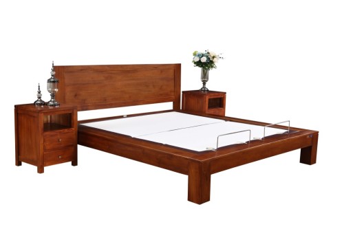 King size wooden frame adjustable beds