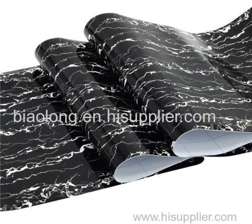 High Gloss Marble Design PVC Self Adhesive Film in Roll for Furniture Decoration