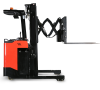 1200kg 5.5m double scissors reach truck for deep racking shelves