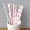 Grey Pattdern Drinking Paper Straws