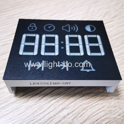 Customized Ultra white 4 Digit 7 Segment LED Display Common Anode for oven timer