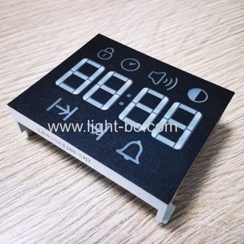 Customized Ultra white 4 Digit 7 Segment LED Display Common Anode for oven timer